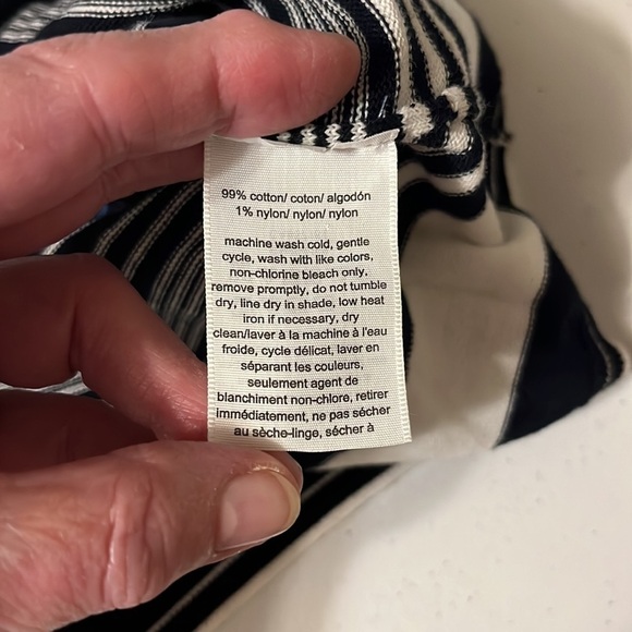 Tommy Hilfiger v neck sweater, blue stripes, XS - Picture 5 of 5